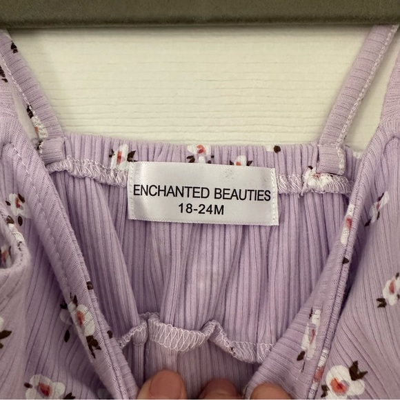 Enchanted Beauties | Bell-bottom Floral Jumpsuit Romper | 18-24m - Picture 3 of 5